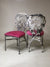 Fuchsia  Vintage  Seating  Pink  Palm  Dining Chair  Dining  Chair  Cast Iron