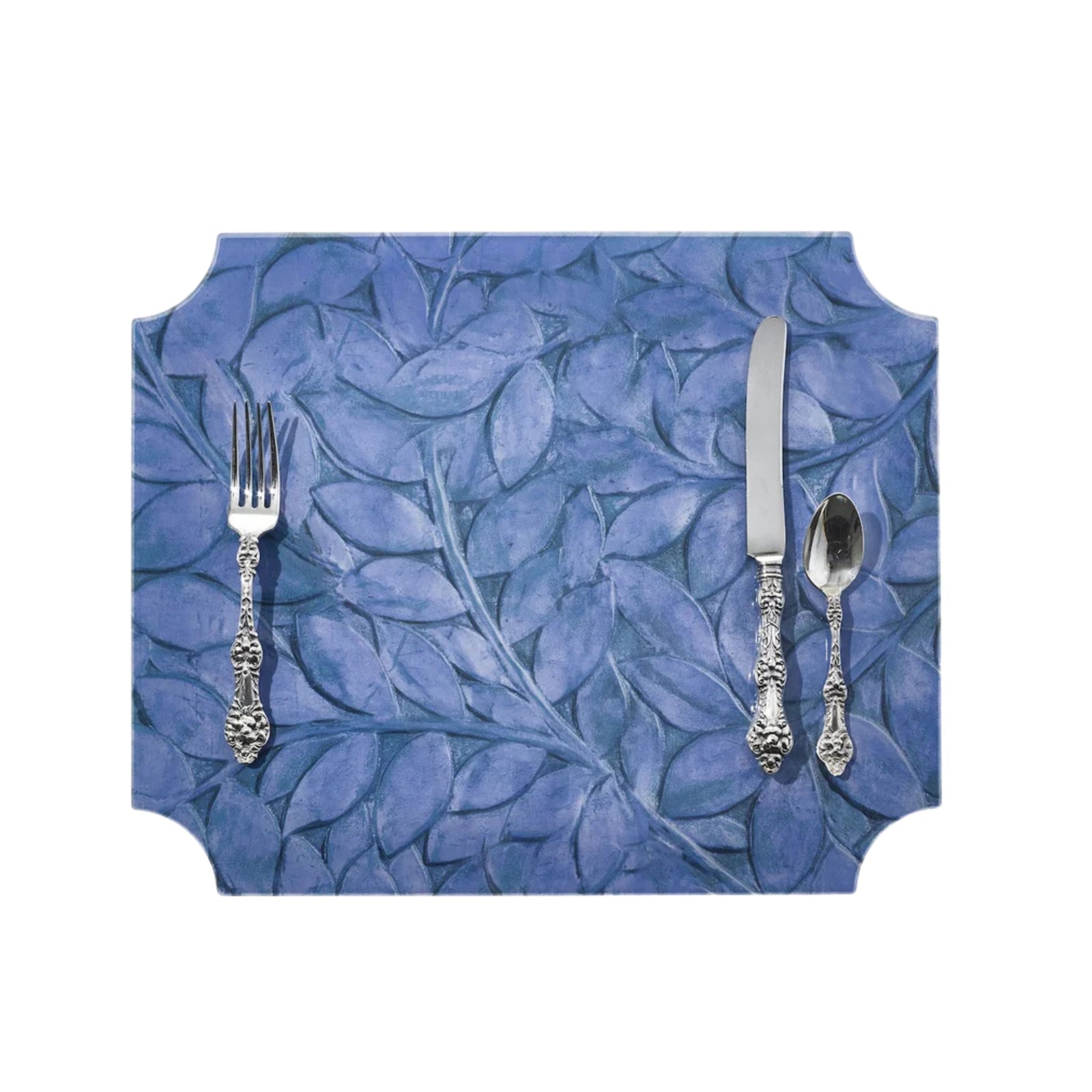 Blue Leaf Acrylic Placemats