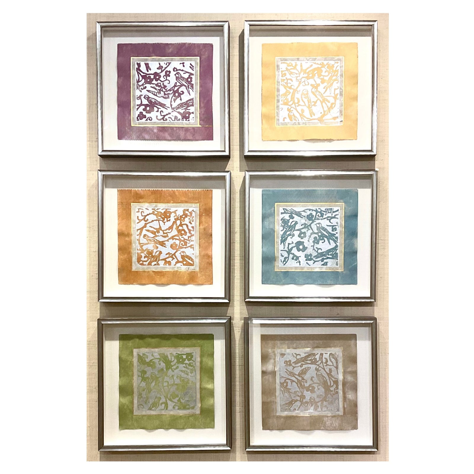 18" Gilded Textile Art