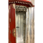 Pair of Antique, Red Lacquer Gump's Cabinets