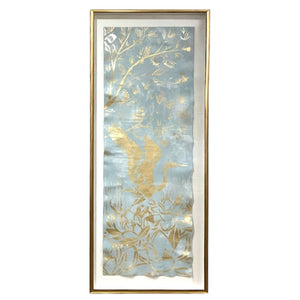 22" x 54" Gilded Textile Art