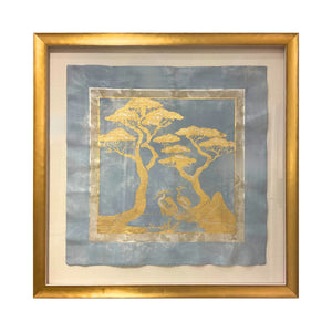 24" Gilded Textile Art
