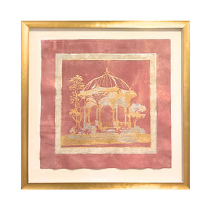 24" Gilded Textile Art