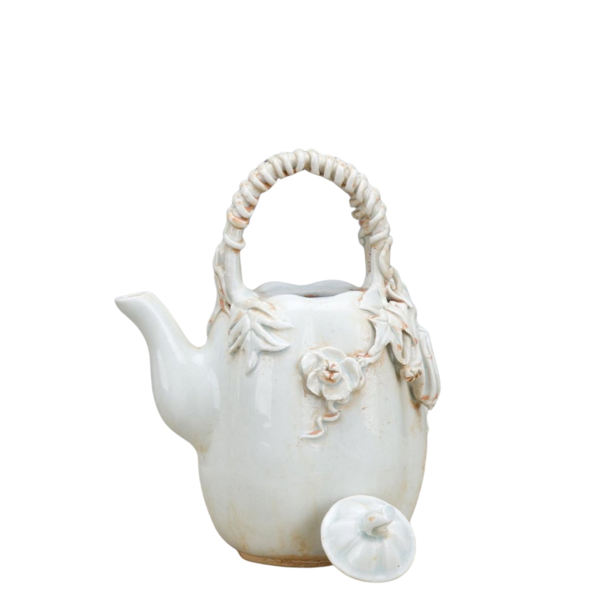 Old Celadon Porcelain Melon Teapot
