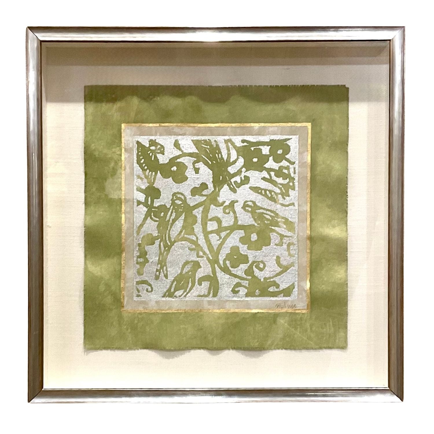 18" Gilded Textile Art