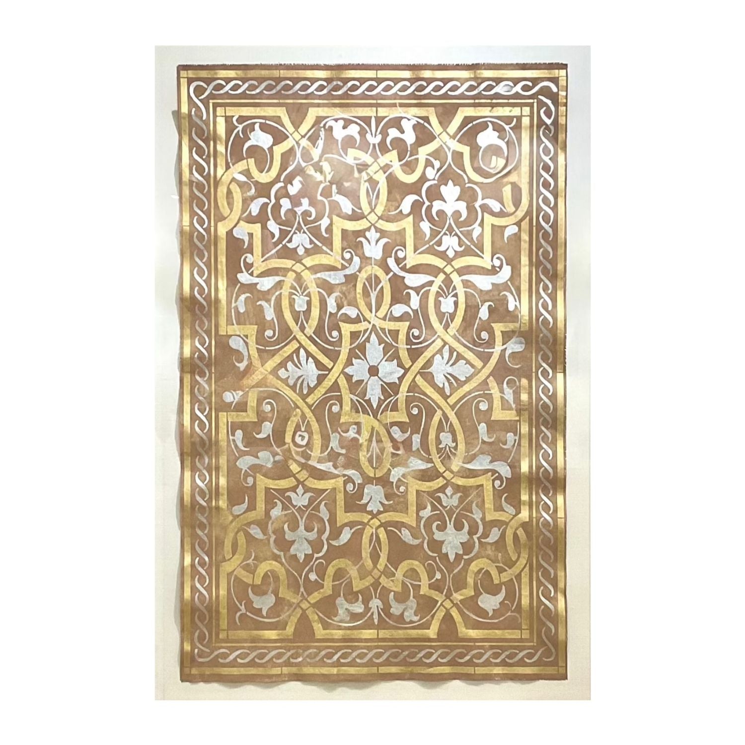 40" x 60" Gilded Textile Art