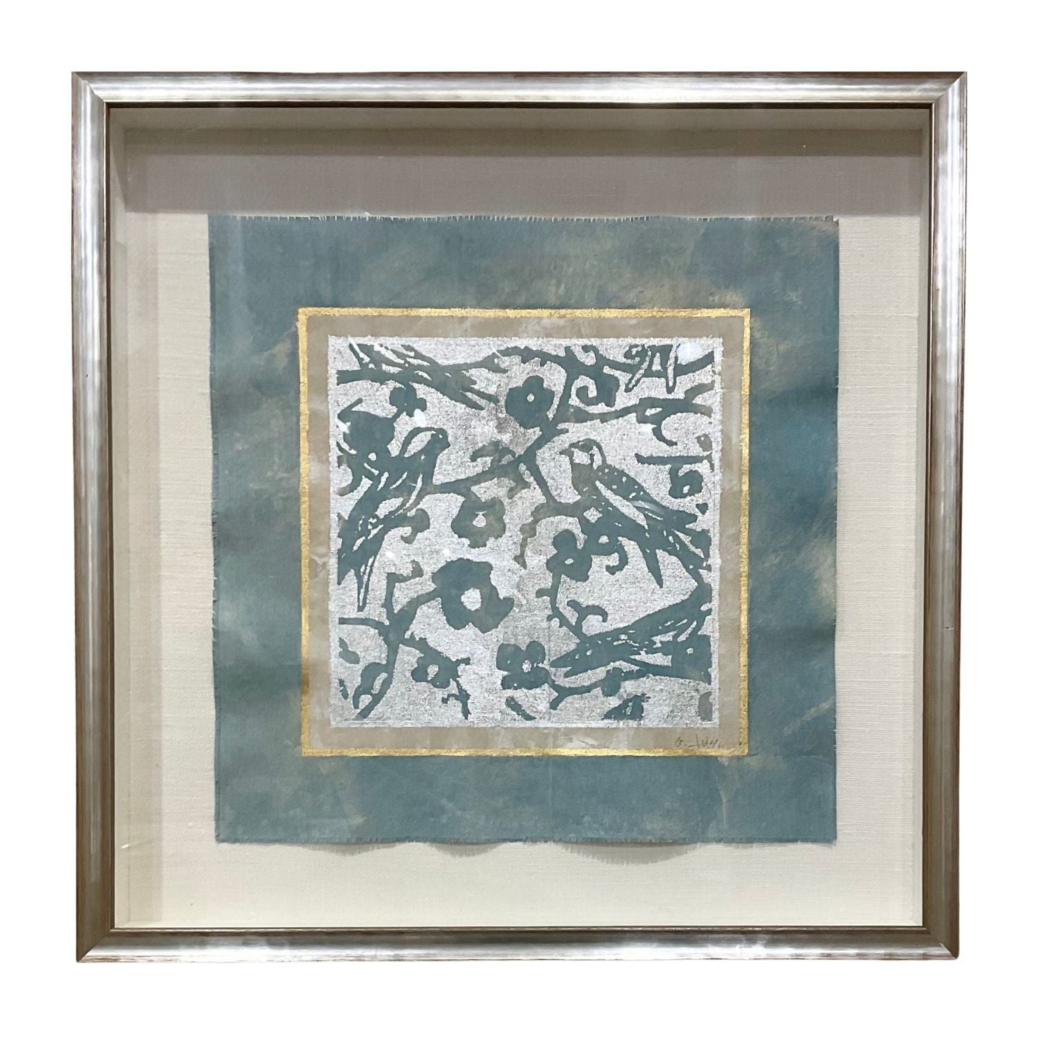 18" Gilded Textile Art