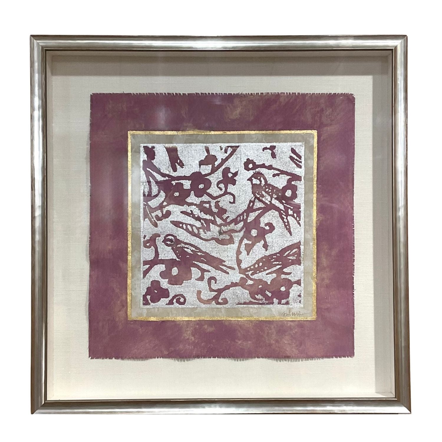 18" Gilded Textile Art