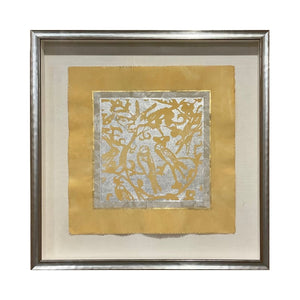 18" Gilded Textile Art