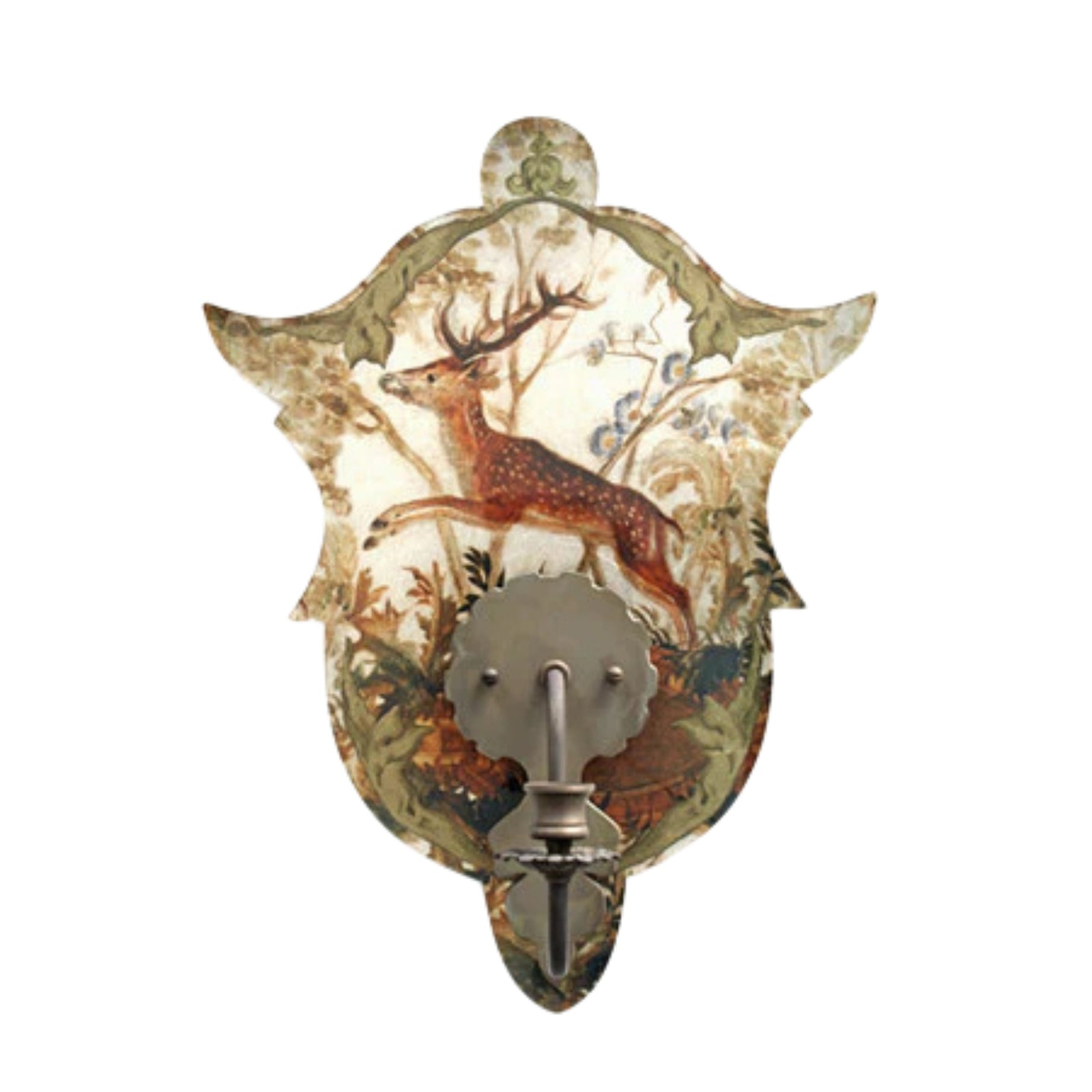 Moss Green Stag Acrylic Sconce