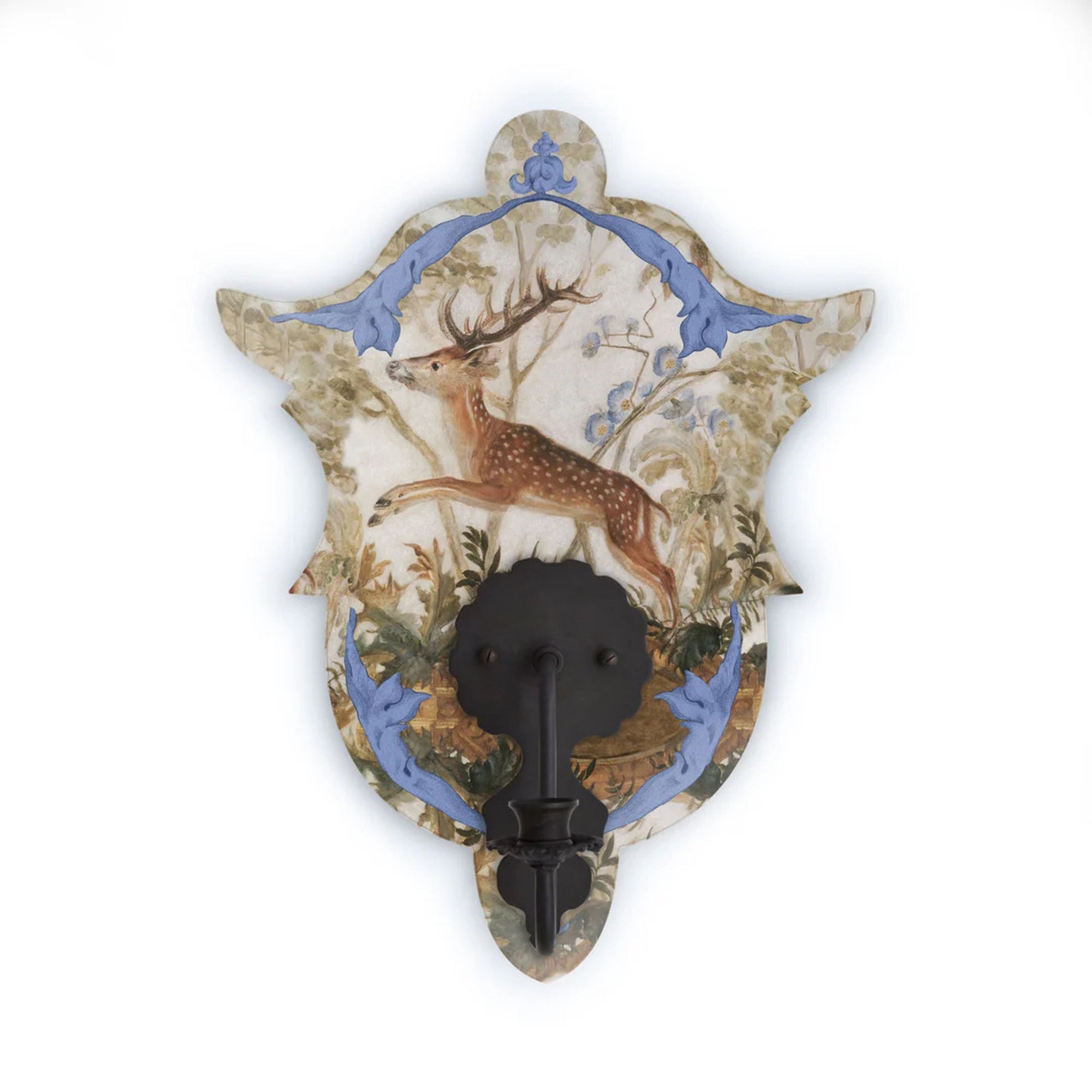 Blue Stag Shield Acrylic Sconce