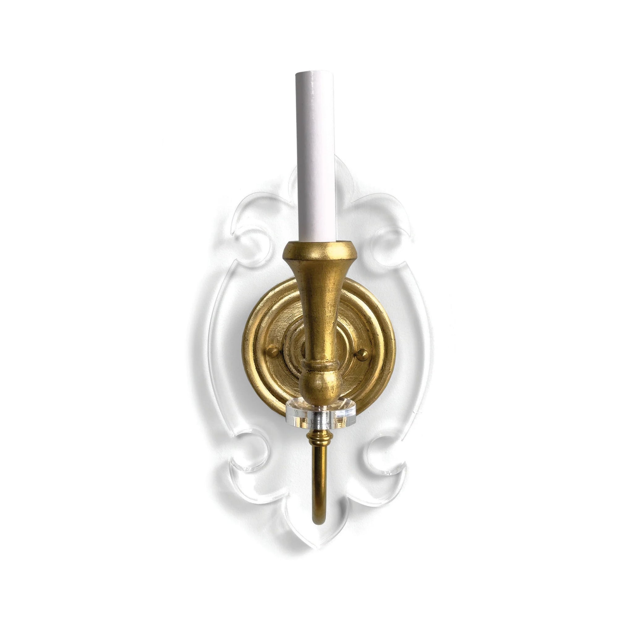 Double Fleur de Lis Acrylic Sconce