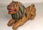 Vintage Carved & Painted Lion