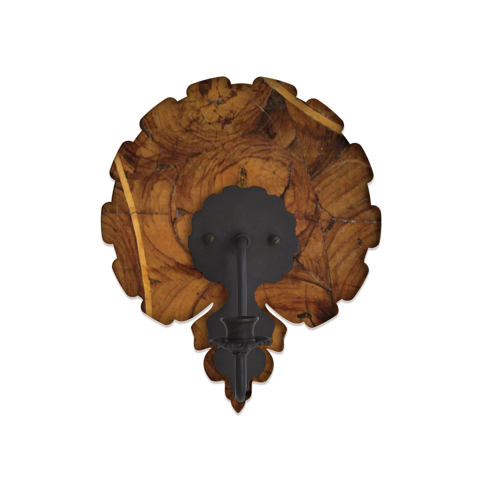 Oyster Wood Scallop Acrylic Sconce