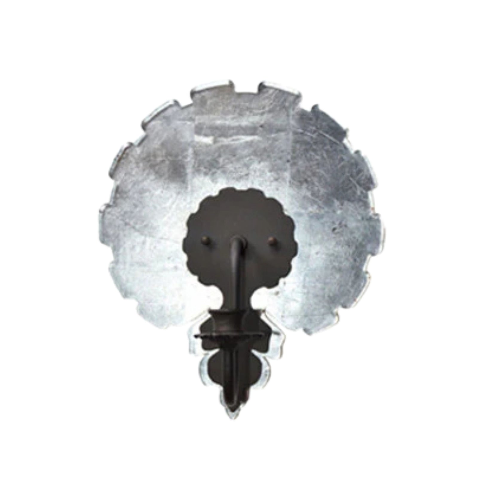 Silver Leafed Scallop Acrylic Sconce
