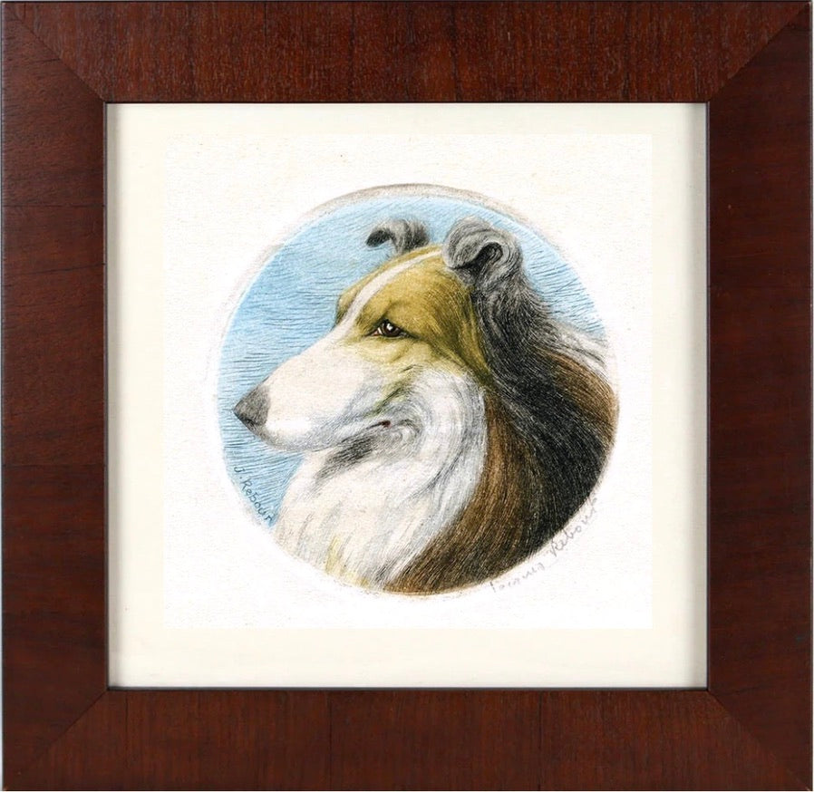 French Wood Cut Collie