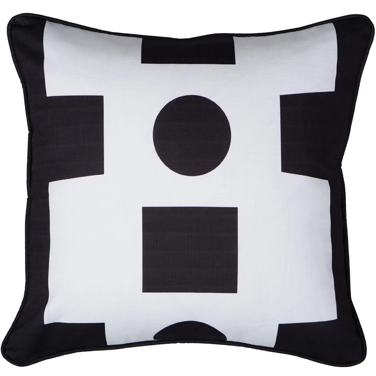 Abstract Pillow in Black & White