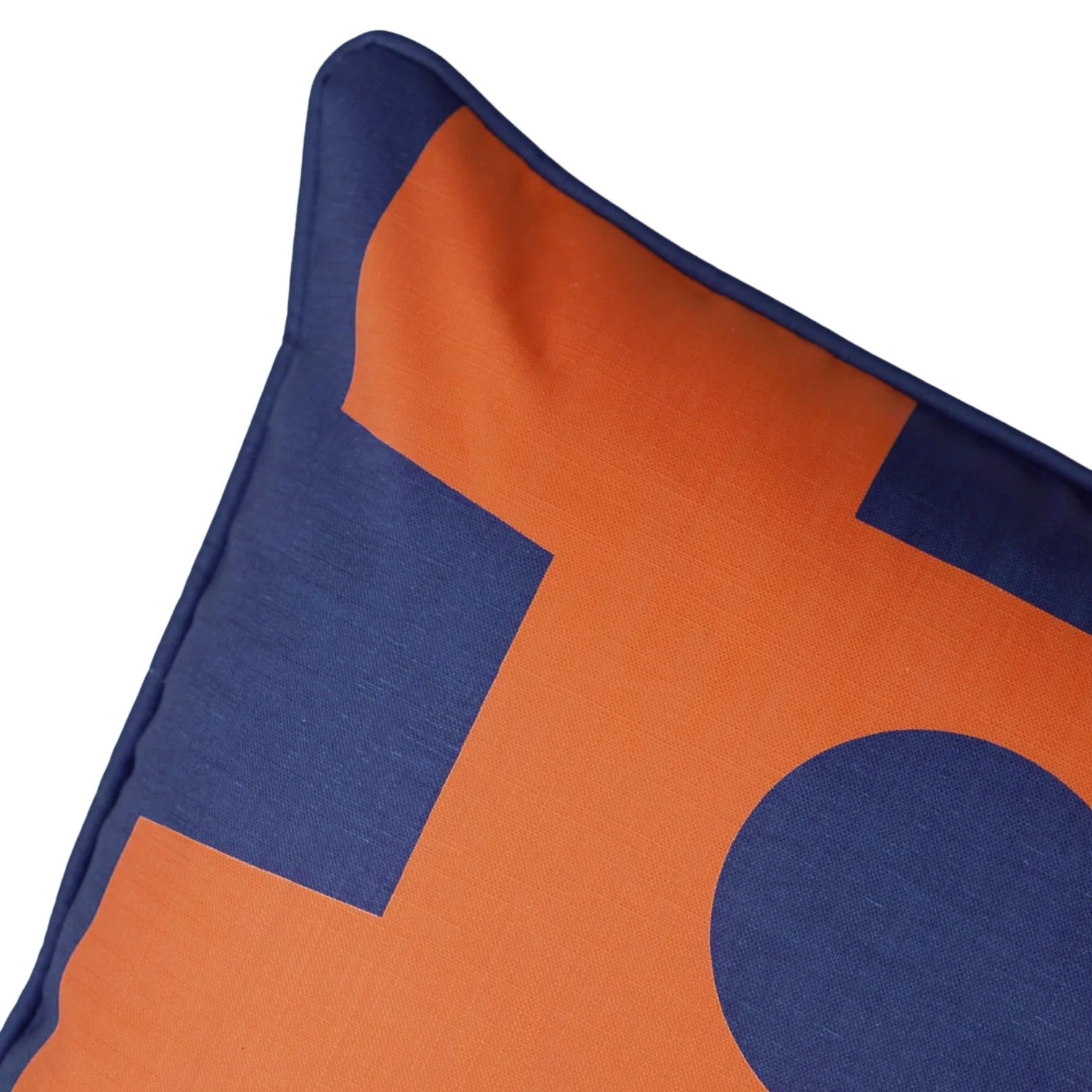 Abstract Pillow in Blue & Orange