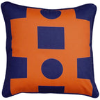 Abstract Pillow in Blue & Orange