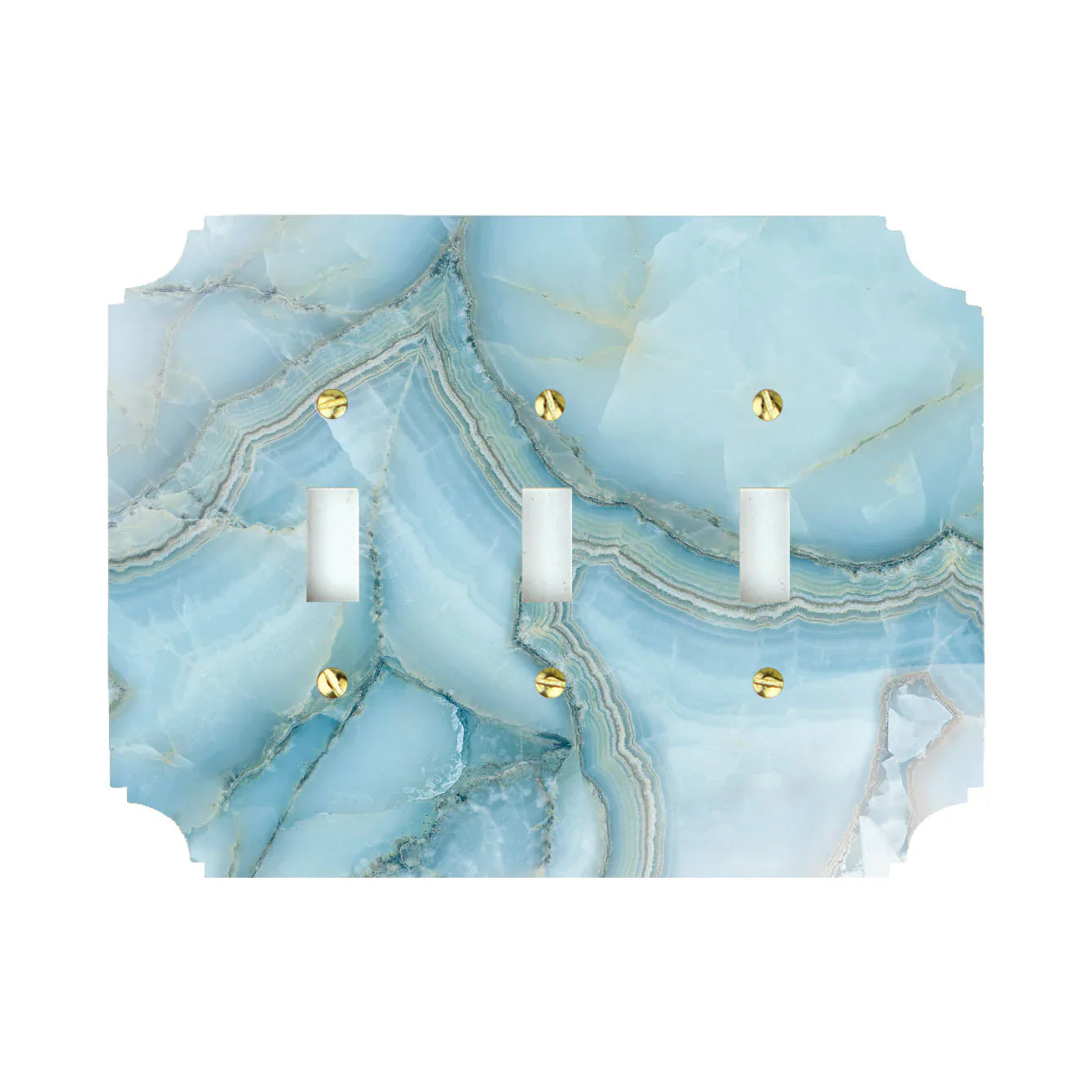 Blue Quartz Acrylic Switch Plates