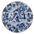 Blue and White Plate with Noble Lady Motif