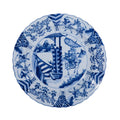 Blue and White Plate with Warrior Motif