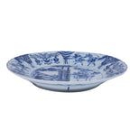 Blue and White Plate with Warrior Motif