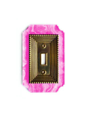 Georgian Acrylic & Brass Switch Plates