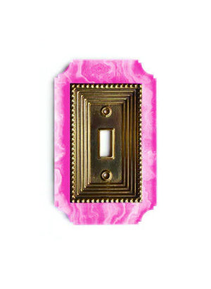 Georgian Acrylic & Brass Switch Plates