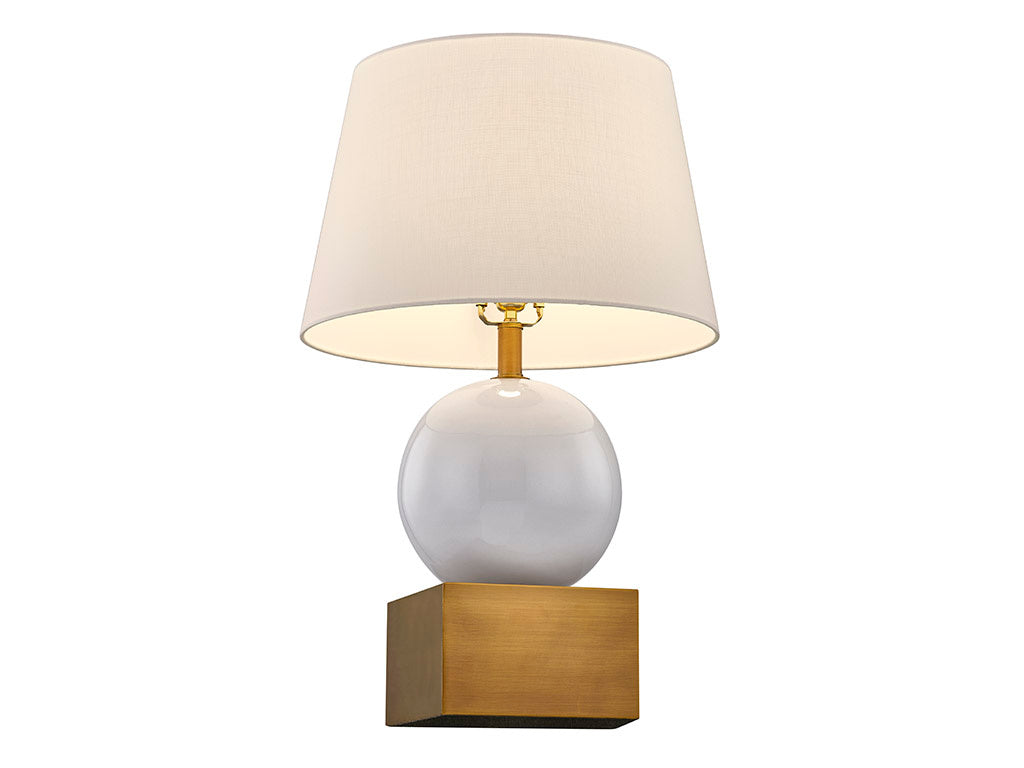 Brumfield Table Lamp in White