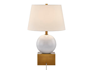 Brumfield Table Lamp in White