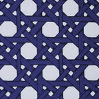 Cane Back Pillow in Navy
