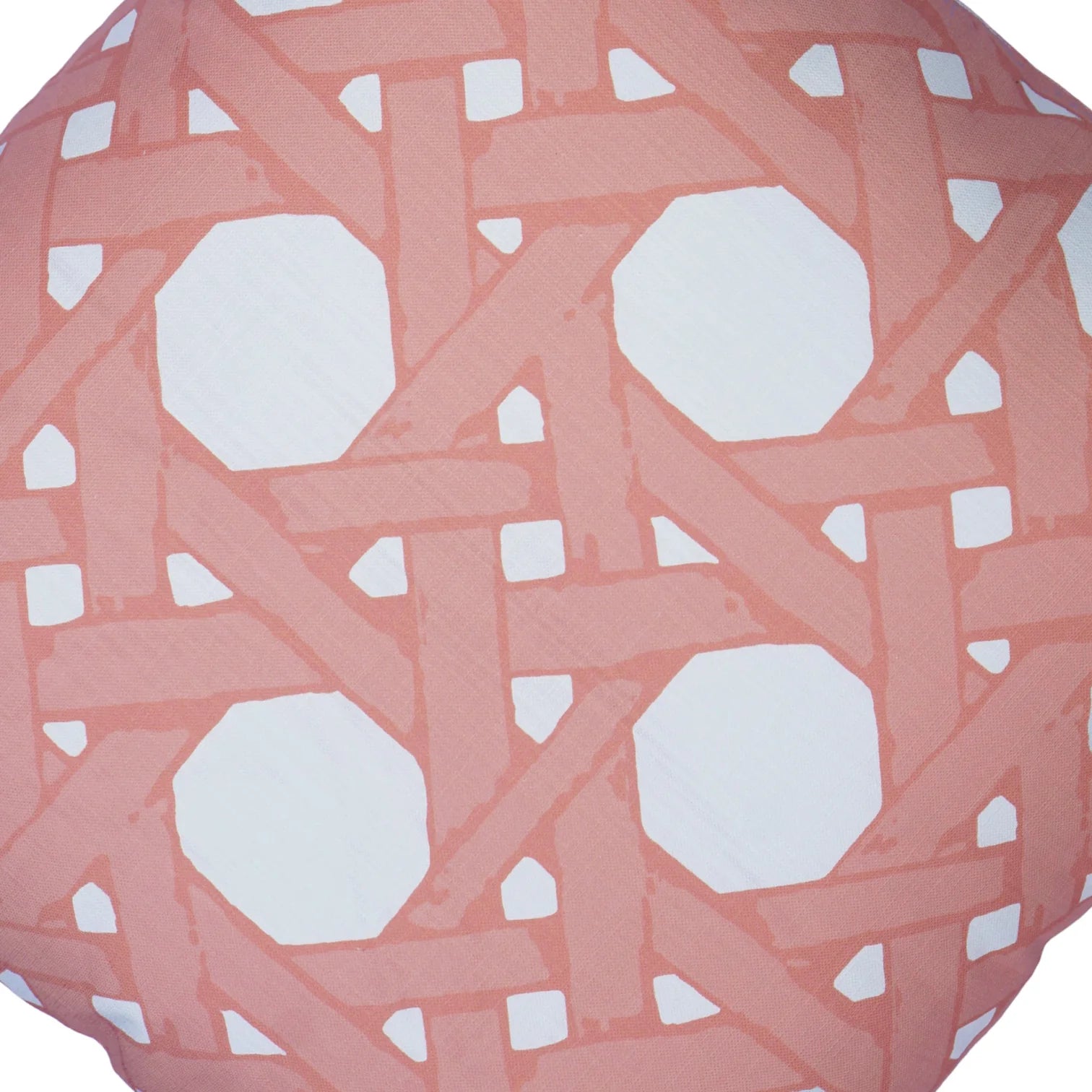 Cane Back Pillow in Coral