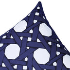 Cane Back Pillow in Navy