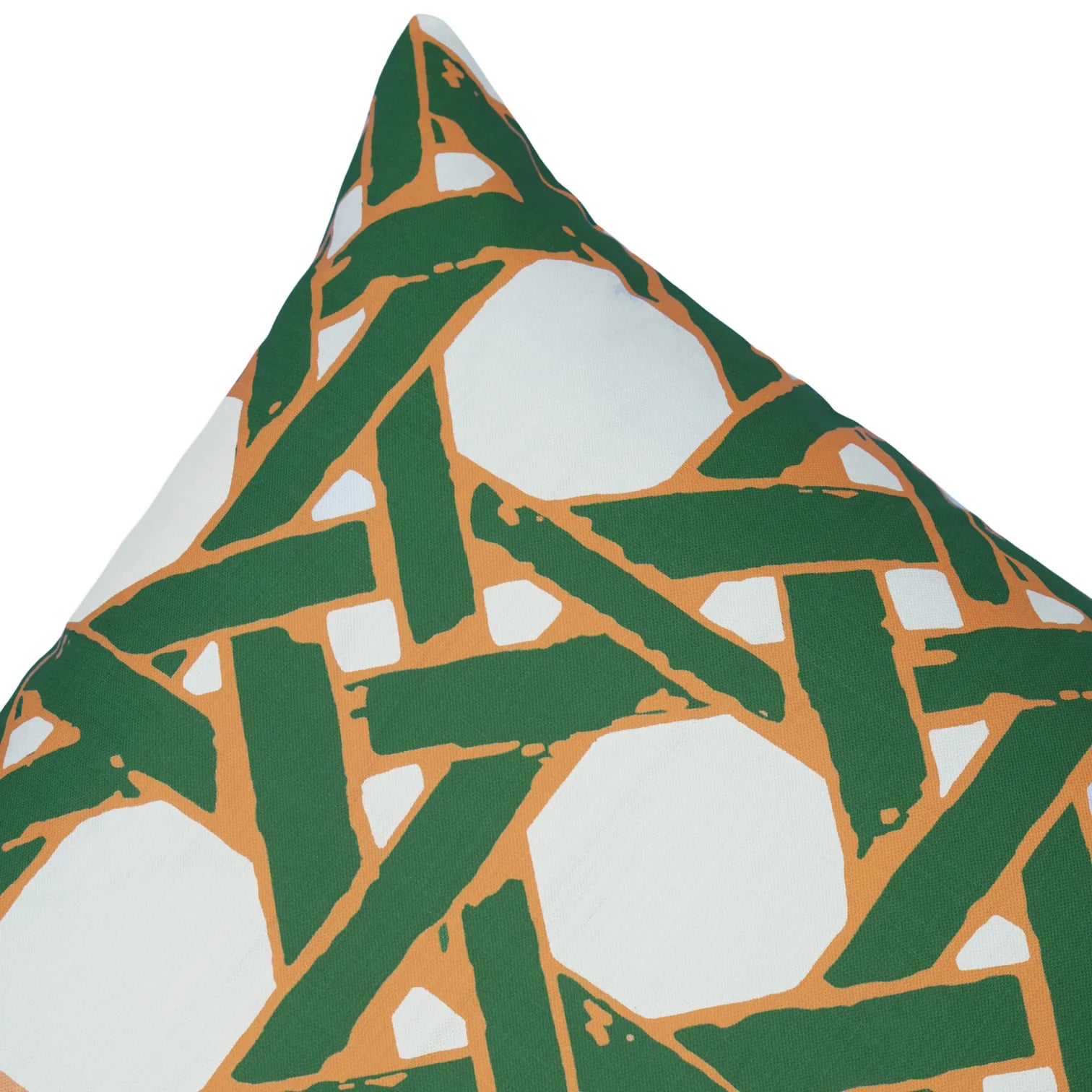 Cane Back Pillow in Ocean Moss