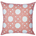 Cane Back Pillow in Coral
