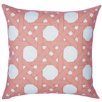 Cane Back Pillow in Coral