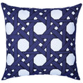 Cane Back Pillow in Navy