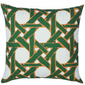Cane Back Pillow in Ocean Moss