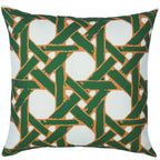 Cane Back Pillow in Ocean Moss