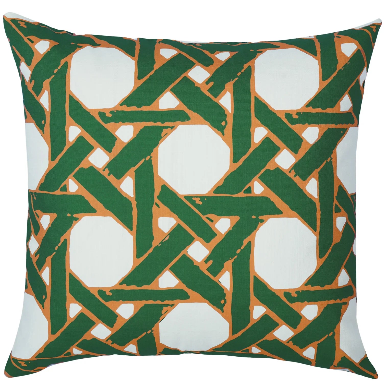 Cane Back Pillow in Ocean Moss