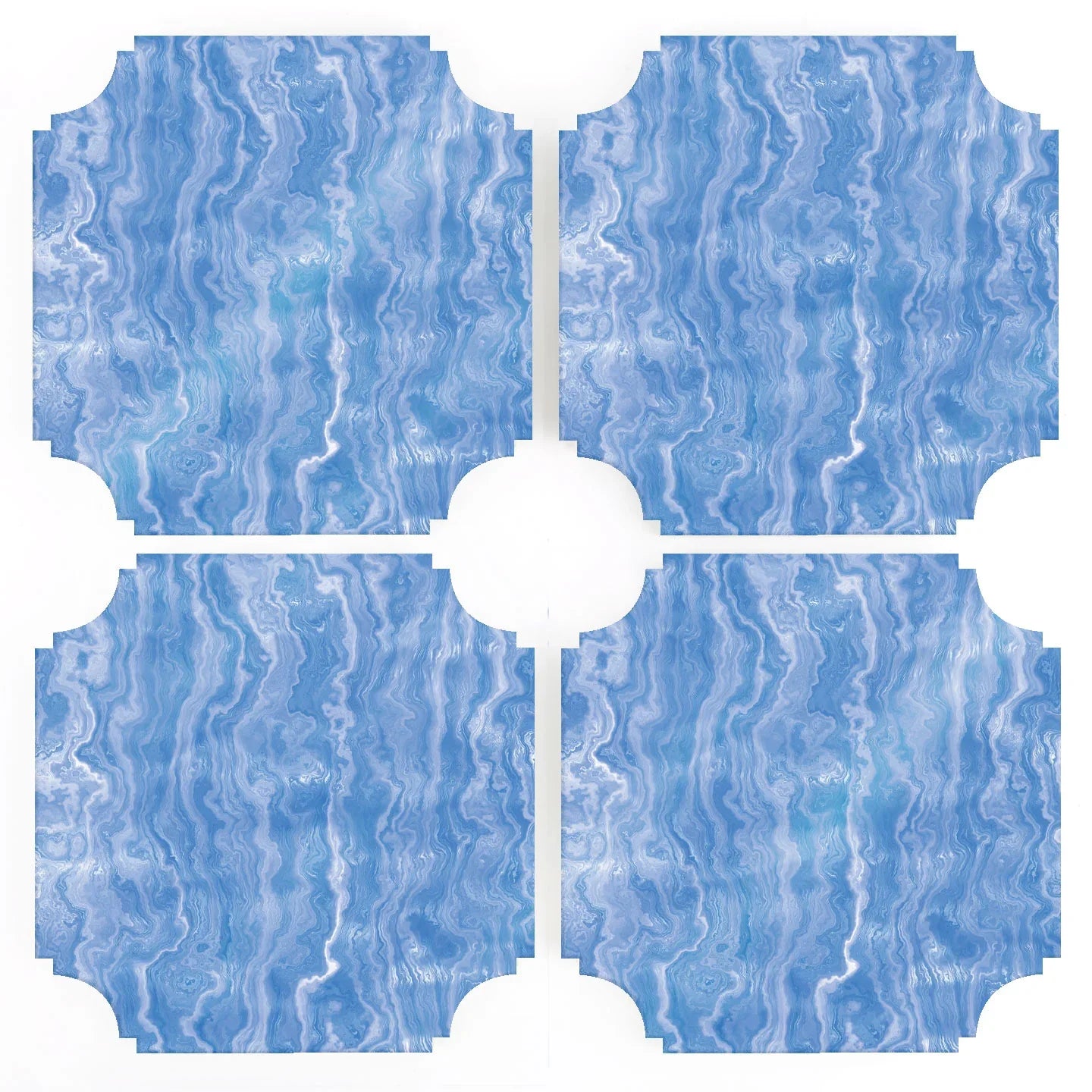 Blue Agate Acrylic Coasters