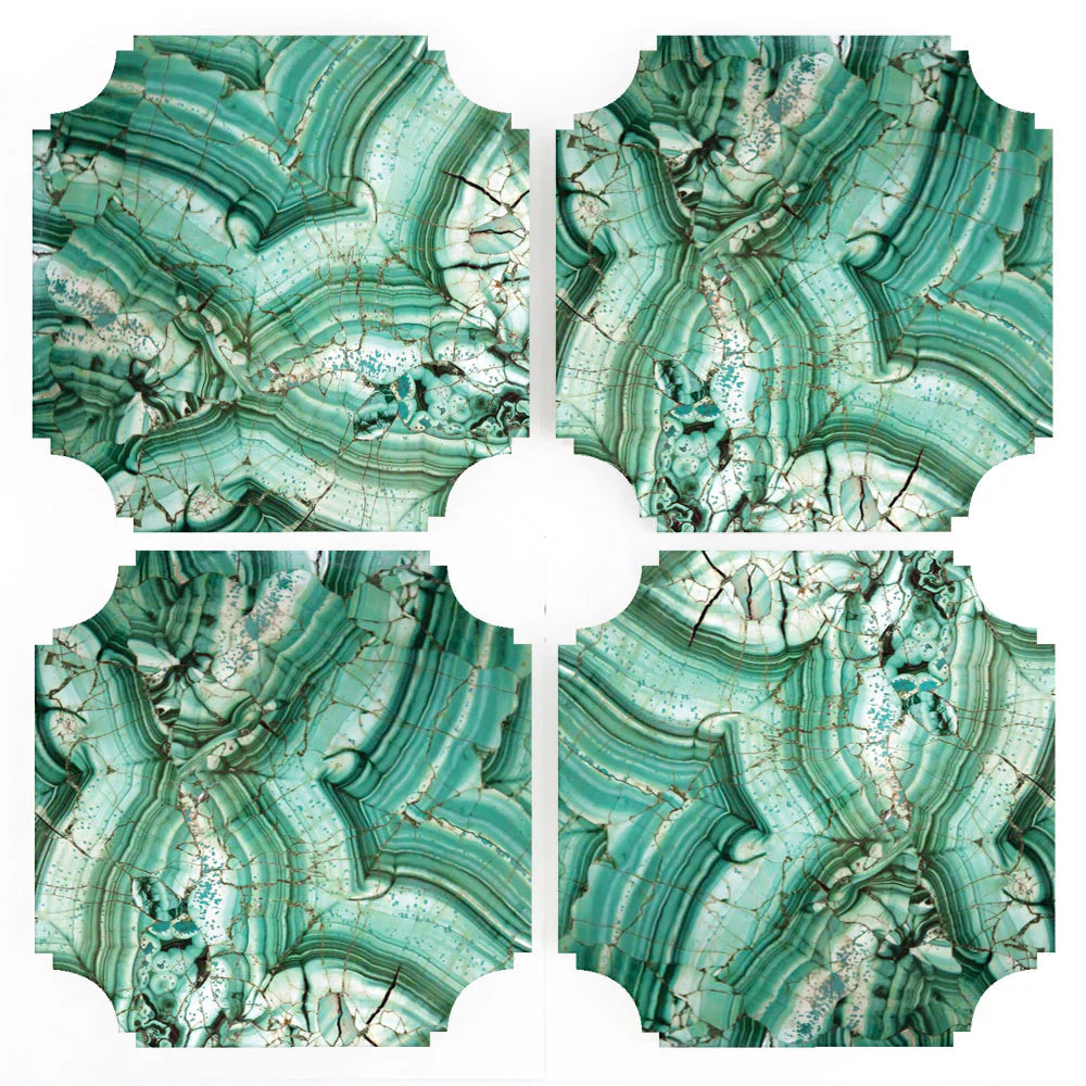 Malachite Acrylic Coasters