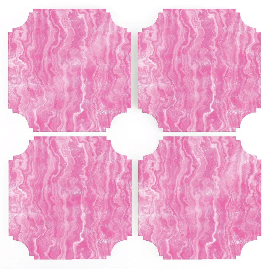 Pink Agate Acrylic Coasters