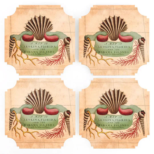 Cartouche Acrylic Coasters