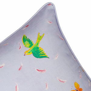 Feathers Pillow in Grey