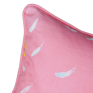 Feathers Pillow in Pink