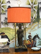 Billy Haines Bronze Asian Figure Lamp c. 1940