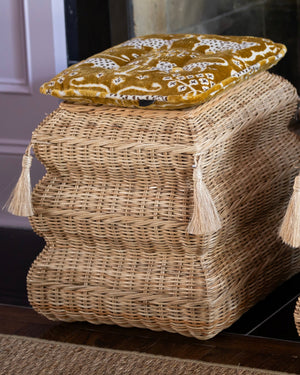 Rattan Tassel Stool