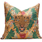 Fierce Leopard Pillow in Ochre